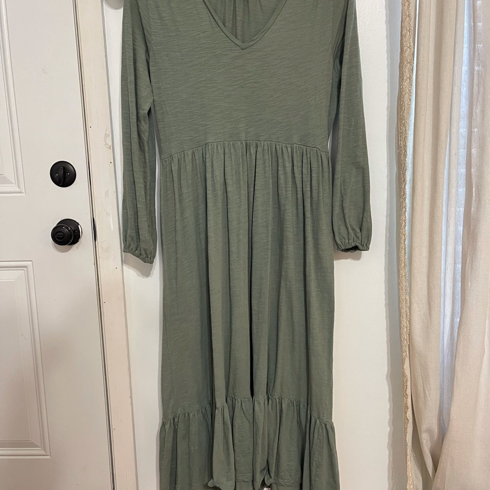 Green t-shirt dress!